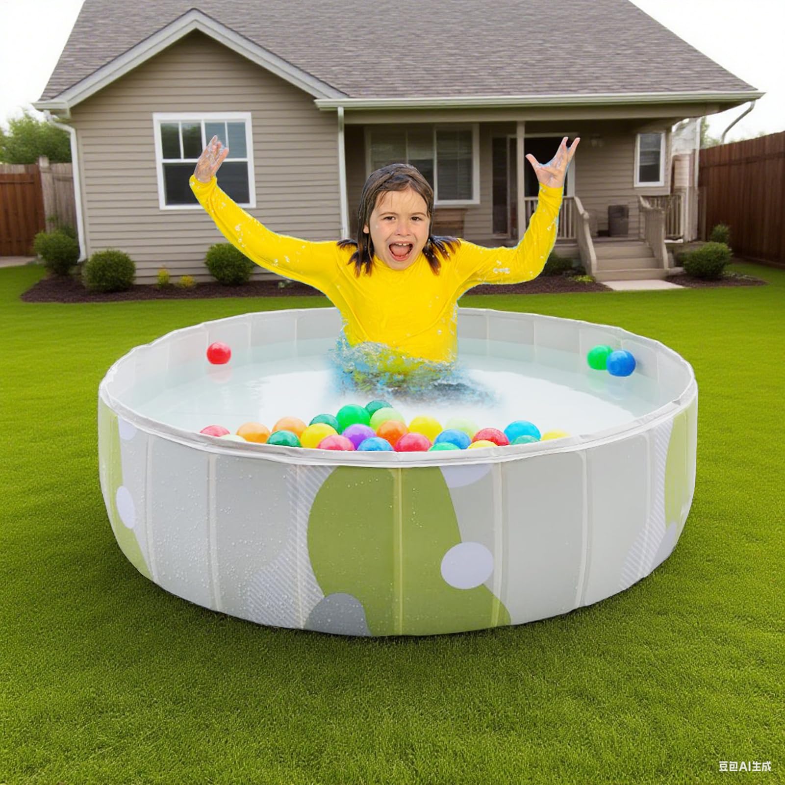 Piscine Pliable Animaux étanche rétractable Portable Installation Rangement