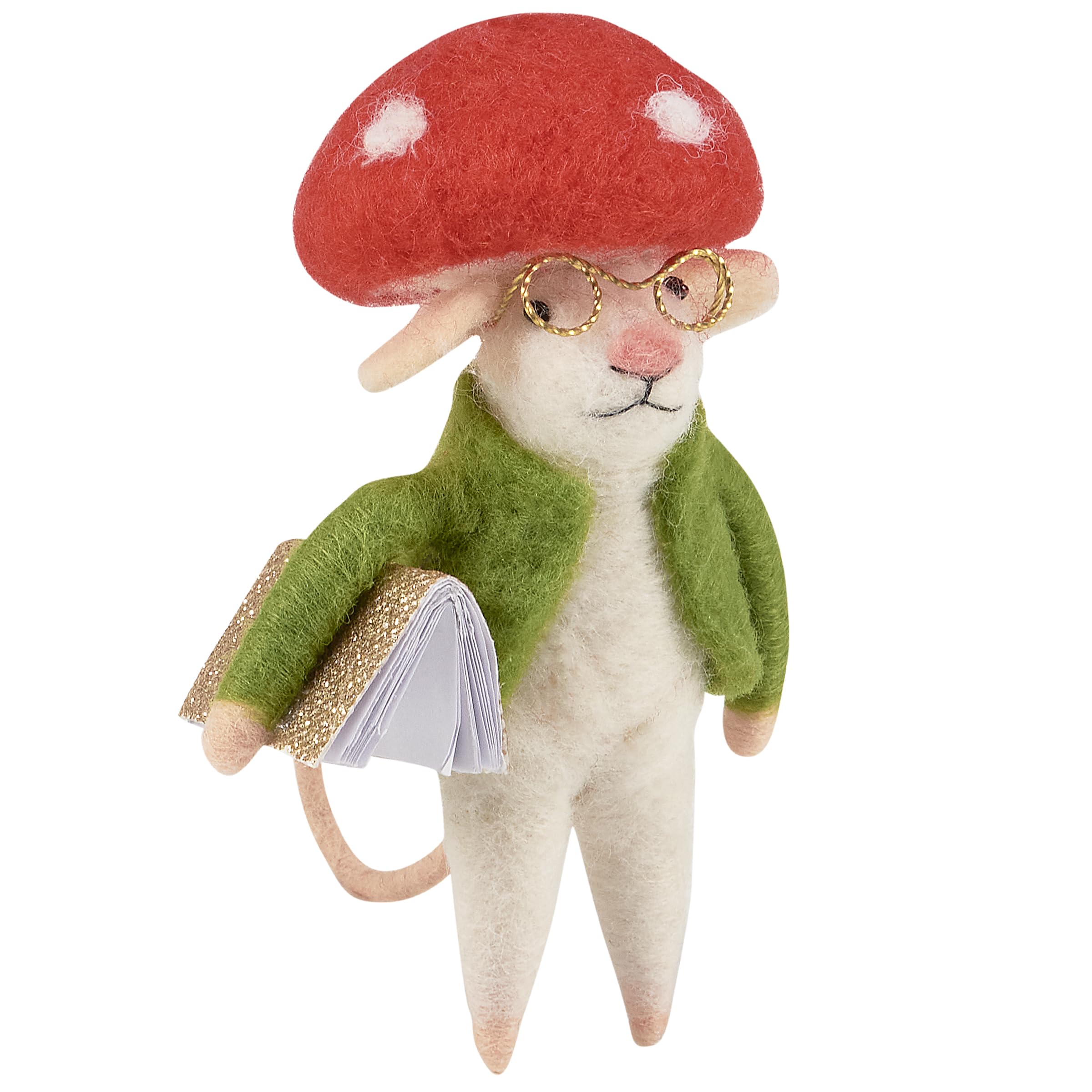 Souris champignon en tissu feutré idée cadeau mignon pour anniversaire et crémaillère