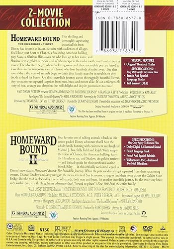 Vista 2 de Homeward Bound - The Incredible Journey Homeward Bound II - Lost In San Francisco