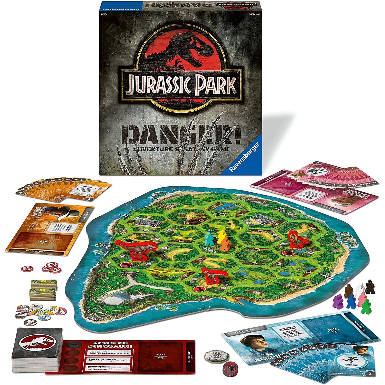 Ravensburger – Jurassic Park Danger, Gioco Da Tavolo, 2-5 Giocatori, 10+ Anni