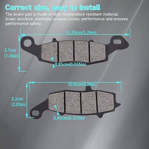 Miniatura 3 de Juego Pastillas de Freno Delantero y Trasero Semi-Metálico para Kawasaki VN900 Vulcan Classic/Classic LT 2006-2014
