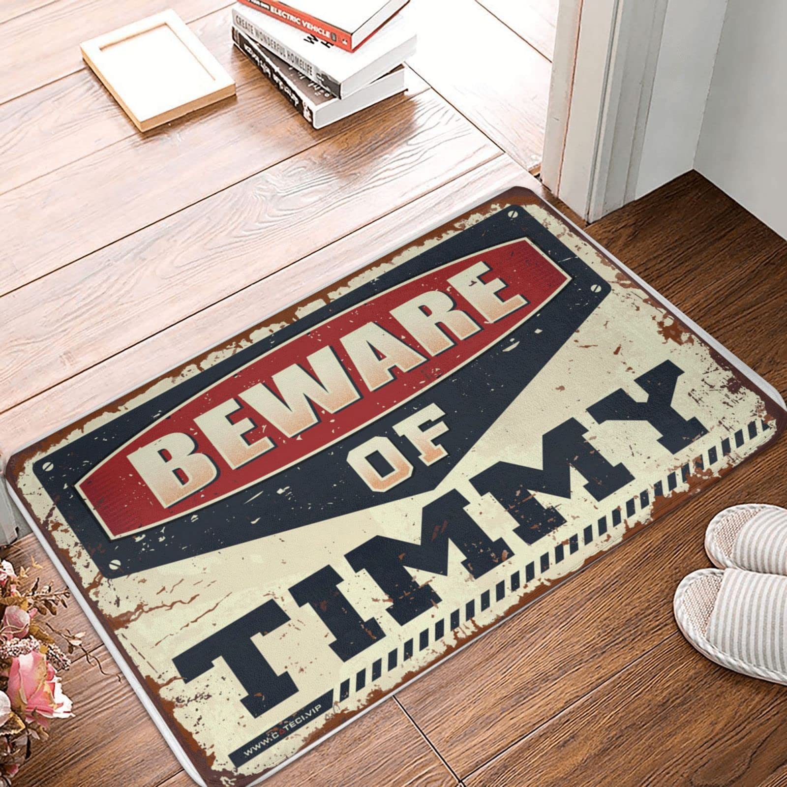 Tapis de porte pour meubles de salle de jeux anti-poussière gris 50 x 80 cm