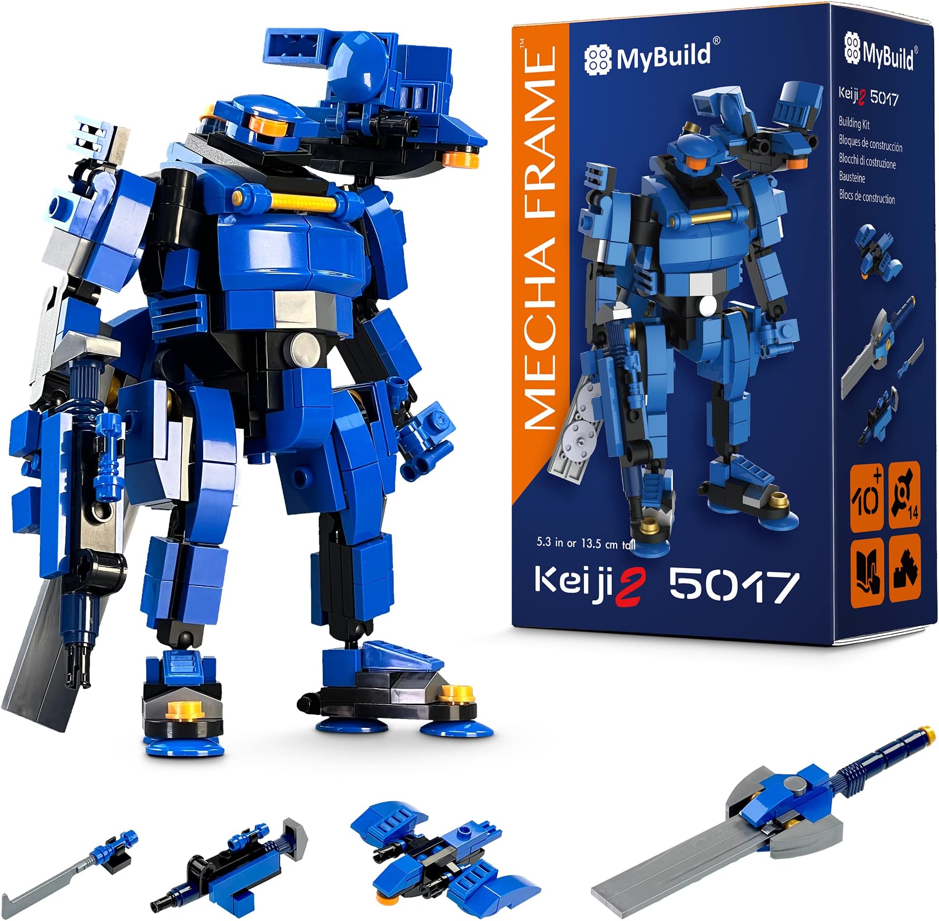 MyBuild 5017 Keiji 2 - Mech Robot Made of Clamping Blocks from the Sci-Fi Series; Mech Building Blocks; Ideal Toy Robot with Mecha Frame for Children from 10 Years