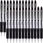 Gel pens Fine Point Smooth Writing Pens Retractable Gel Ink Rollerball Pen for Teachers Exam School Supply Note Taking Office Class Drawing Art 0.5mm tip with Grips 15 Black pens 5blue pens 4red pens