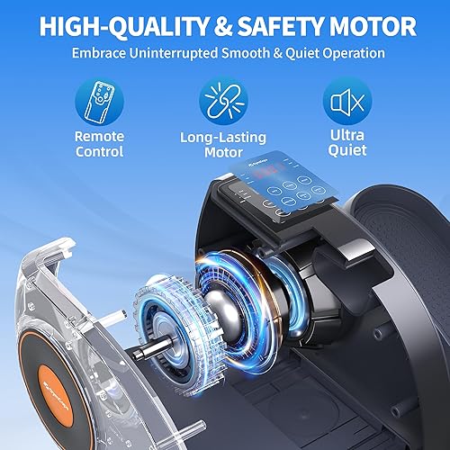 Miniatura 2 de Máquina elíptica debajo del escritorio, ejercitador elíptico de piernas sentado como se ve en la televisión, ejercitador de pedal eléctrico portátil