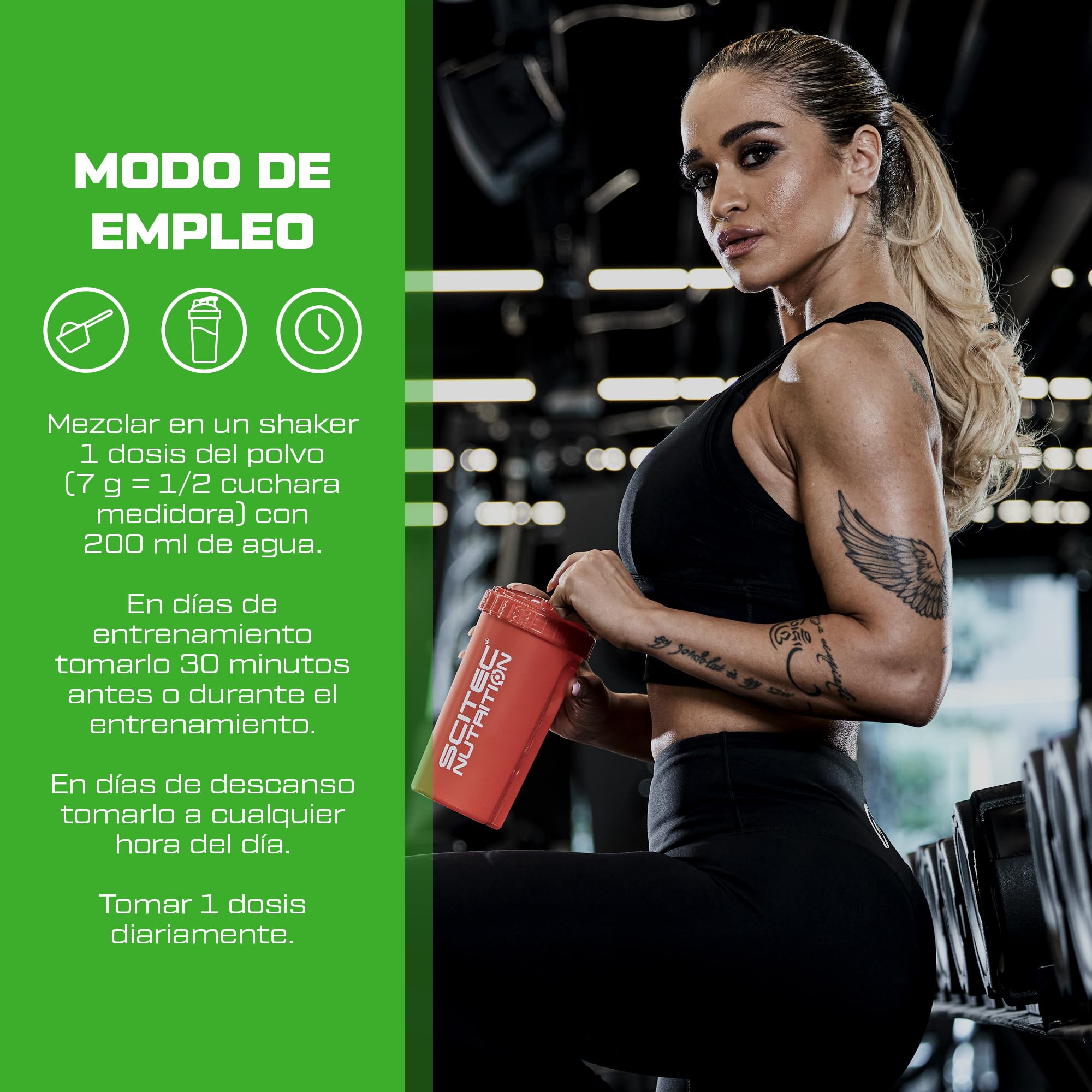 Scitec Nutrition G-Bomb | L-Glutamina | Extractos Vegetales | Inositol, Colina y Naringina | con Piruvato de Calcio, 500g, Té helado de limón