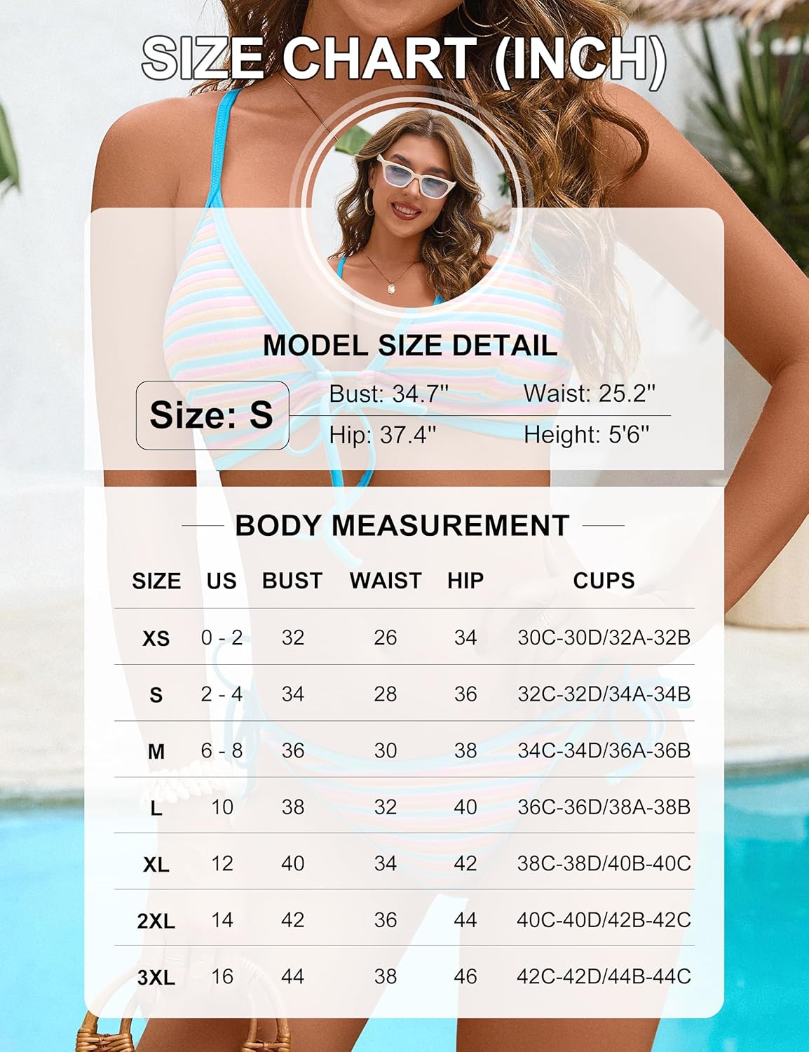 Blooming Jelly Womens Bikini Sets Two Piece Swimsuit Triangle Bathing Suit Swim Sexy Tie Side Bottom Swimwear - Image 6