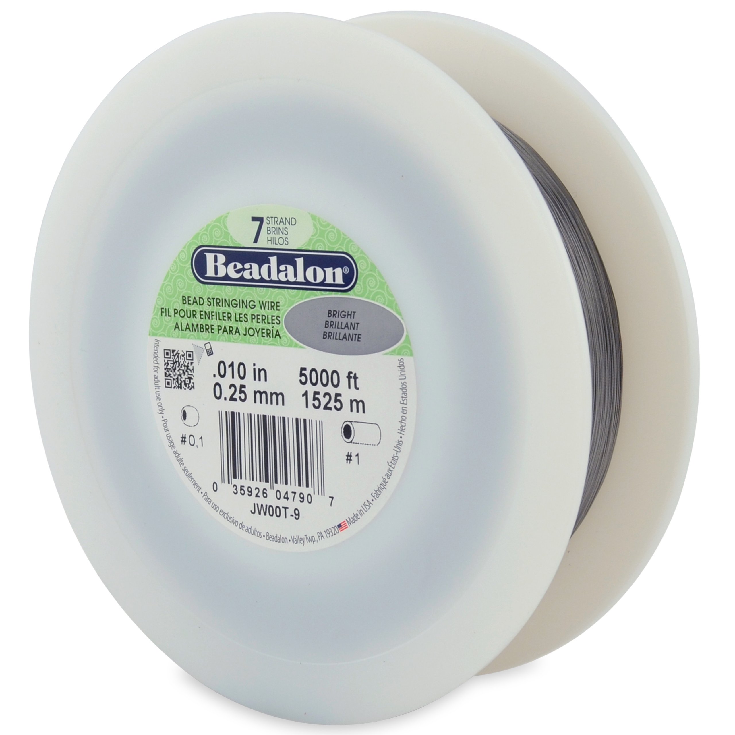 7-Strand Wire Beadalon 0,3 cm fil de rechange lumineux bobine 5000-feet pour perles