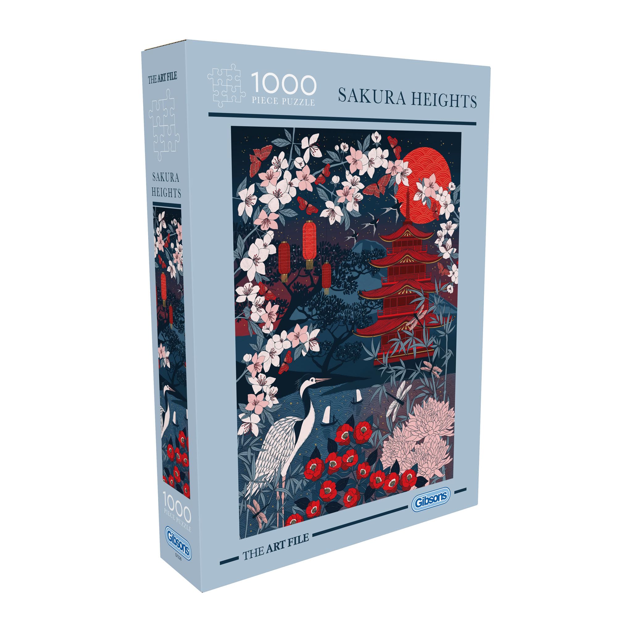 Gibsons Sakura Heights 1000 Piece Jigsaw Puzzle for Adults & Teens - Part of The Art File Collection - Premium Sustainable Puzzle Made in the UK/EU - Great Gift