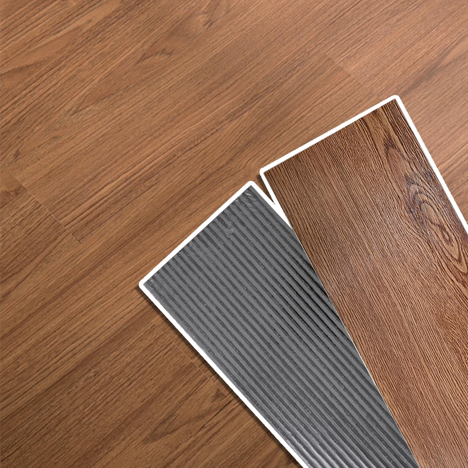 JUGATAMAIBU Peel and Stick Floor Tile Natural Wood Grain Appearance Self Adhesive Waterproof Fire Prevention and Scratch Prevention Suitable for