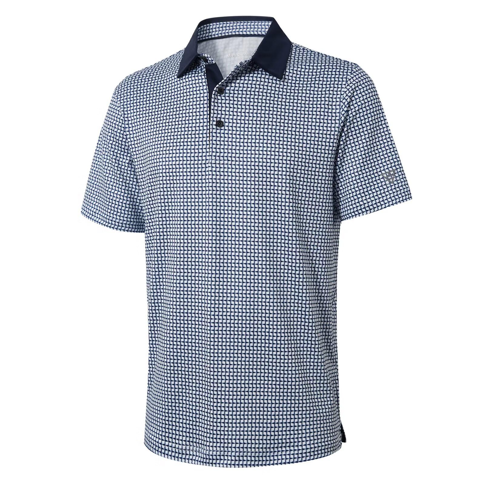 Golf Shirts for Men Dry Fit Short Sleeve Print Performance Moisture Wicking Polo Shirt-image-45