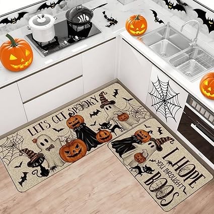 Halloween themed kitchen mats
