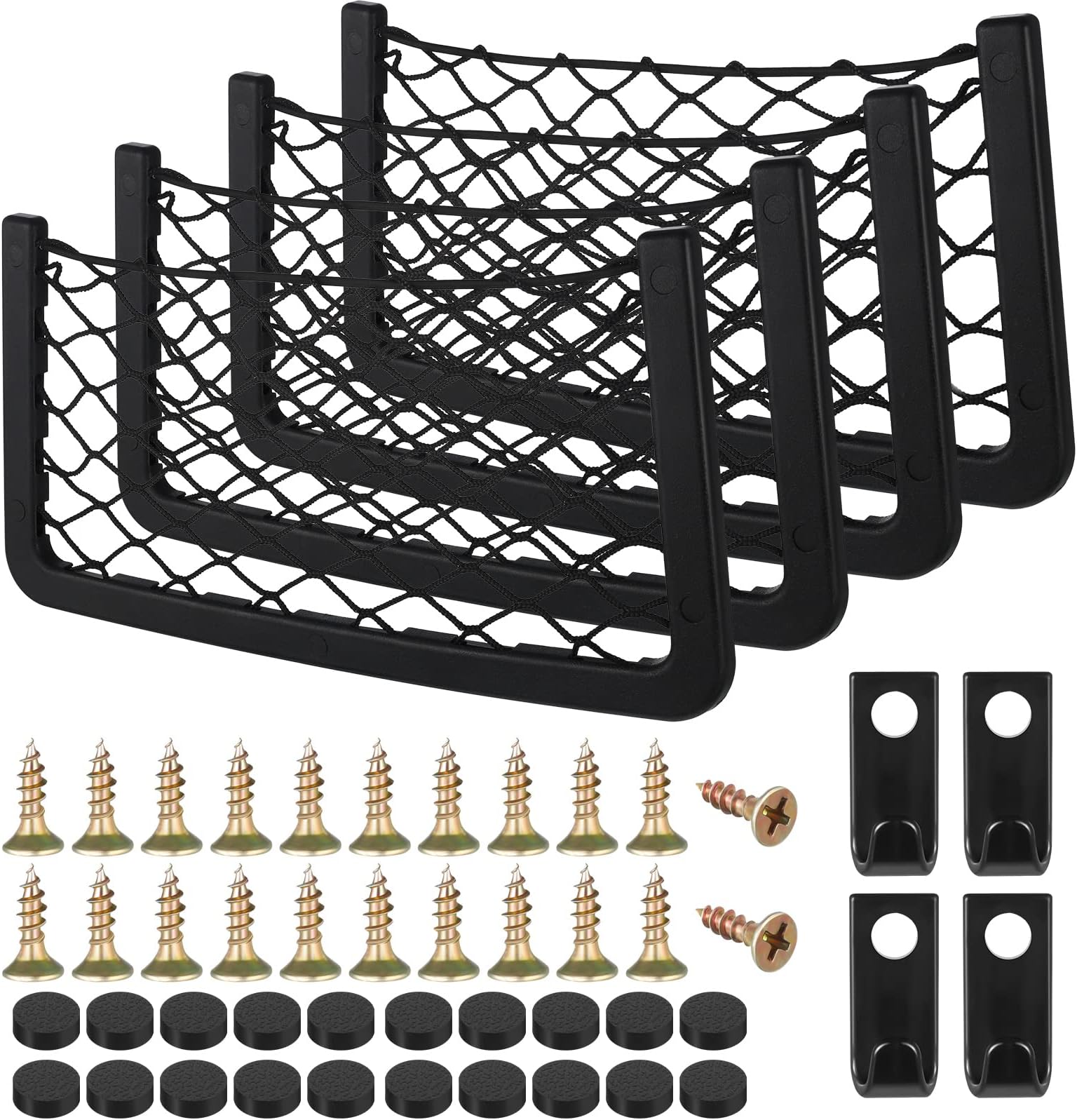 Storage Nets for Campervans, 4Pcs Cargo Net Car Storage Net Campervan