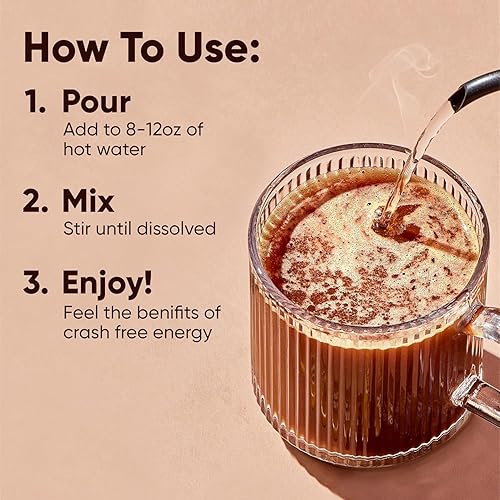 Miniatura 7 de Polvo de café de hongos, mezcla de adaptógeno de hongos 10 en 1, melena de león orgánica, chaga, cola de pavo, reishi, café instantáneo para la