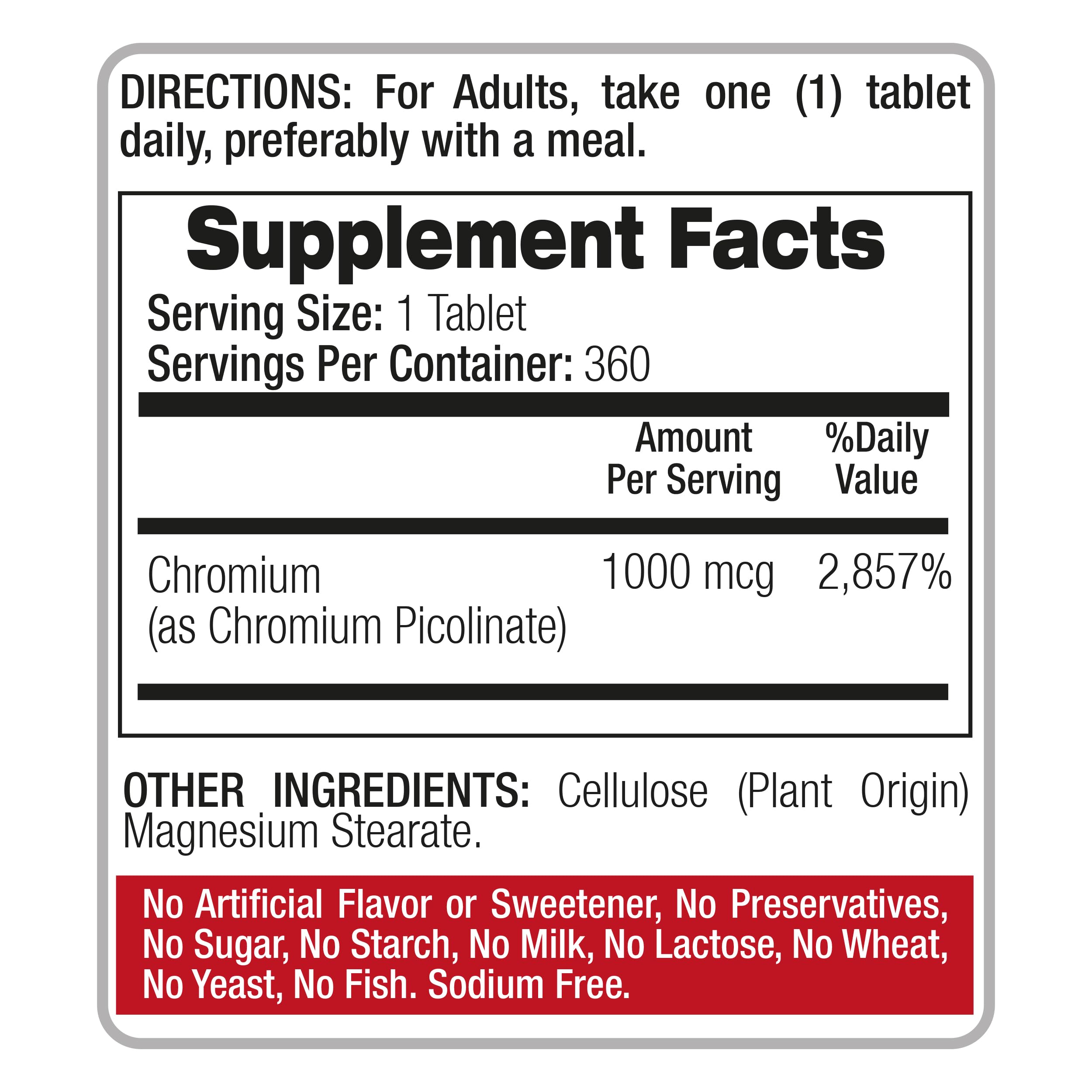 Lab | Chromium picolinate | Chromium | picolinato de cromo | 360 Tablets — Amazon image 10