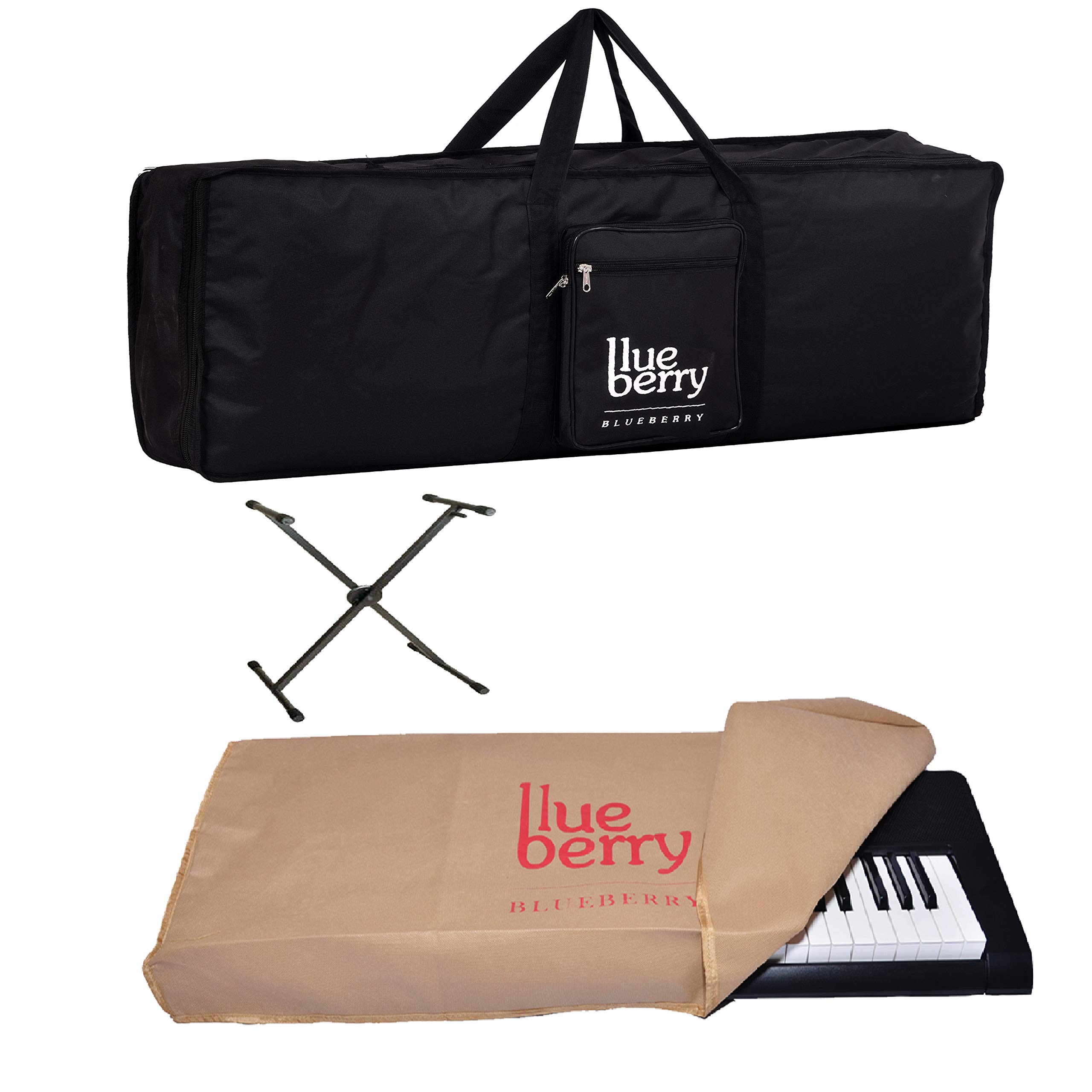 Blueberry KB40 Padded Keyboard Bag,Dust cover& Stand Compatible with YAMAHA PSR F-51 Keyboard(BLACK)-image-27