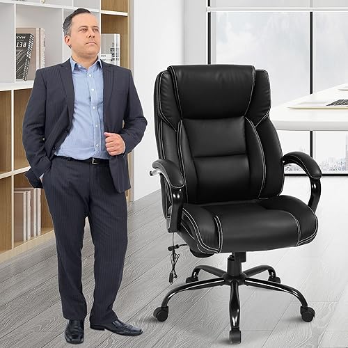 Silla ergonĂłmica de escritorio de oficina de 500 libras, silla de computadora grande y alta con brazos de apoyo lumbar, silla de escritorio Silla ergonĂłmica de escritorio de oficina de 500 libras, silla de computadora grande y alta con brazos de apoyo lumbar, silla de escritorio