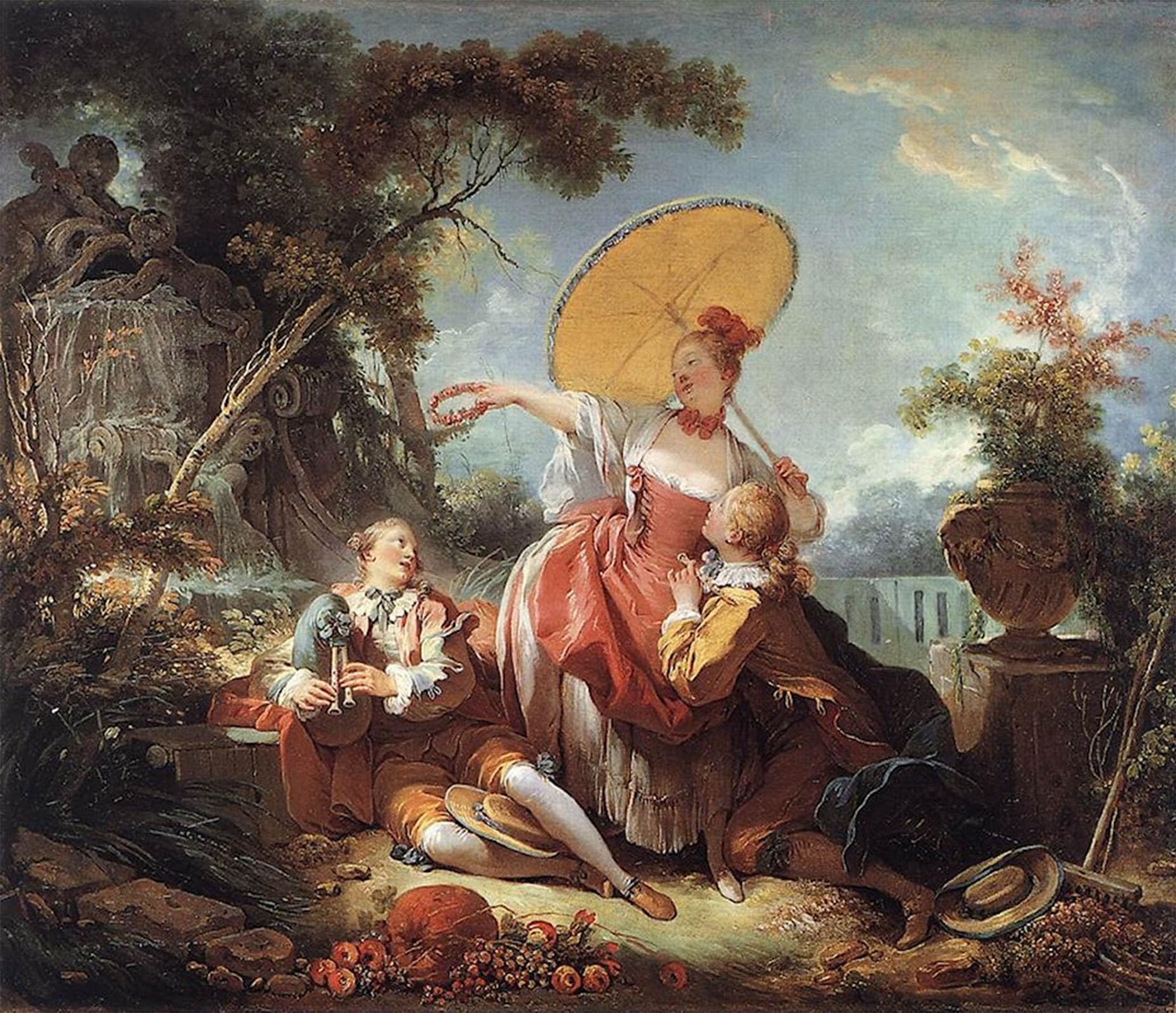 ARTXLXXBN Famous Print Painting Colorful Art Print the Musical Contest by Jean-honore Canvas Art Decorations for Home Decor 60x90cm