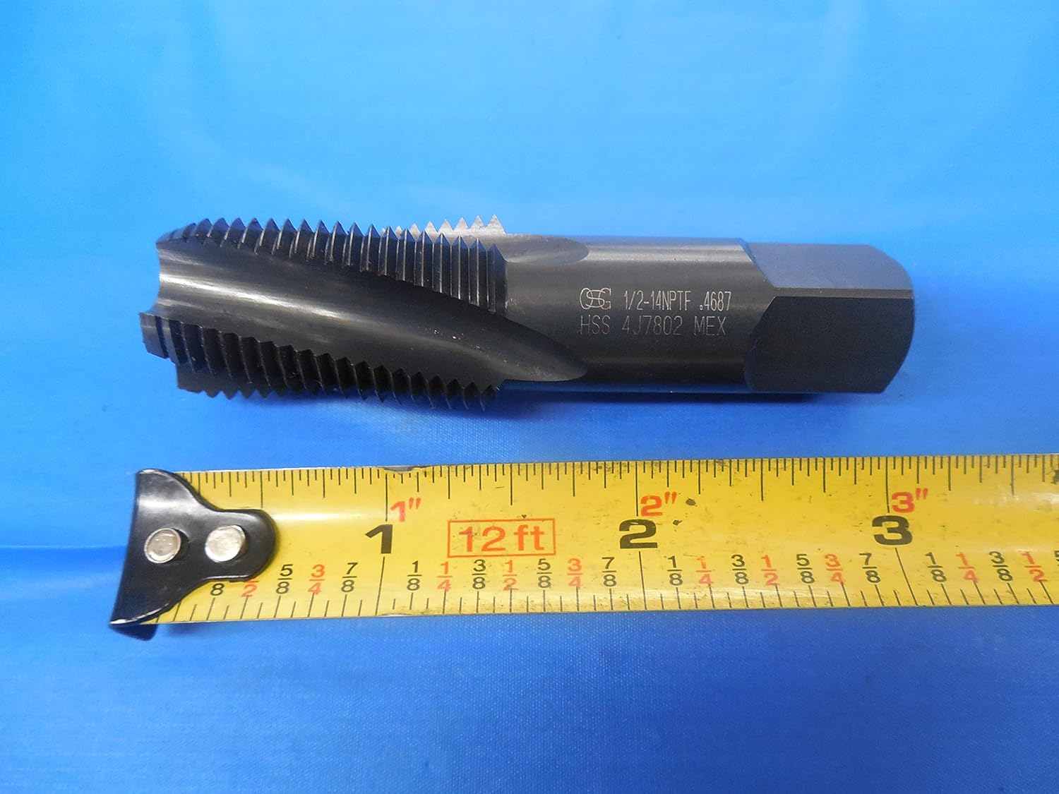 New OSG 1/2 14 NPTF HSS 4 Flute Spiral Flute Pipe TAP .5 .500 14.0 1/2" N.P.T.F.