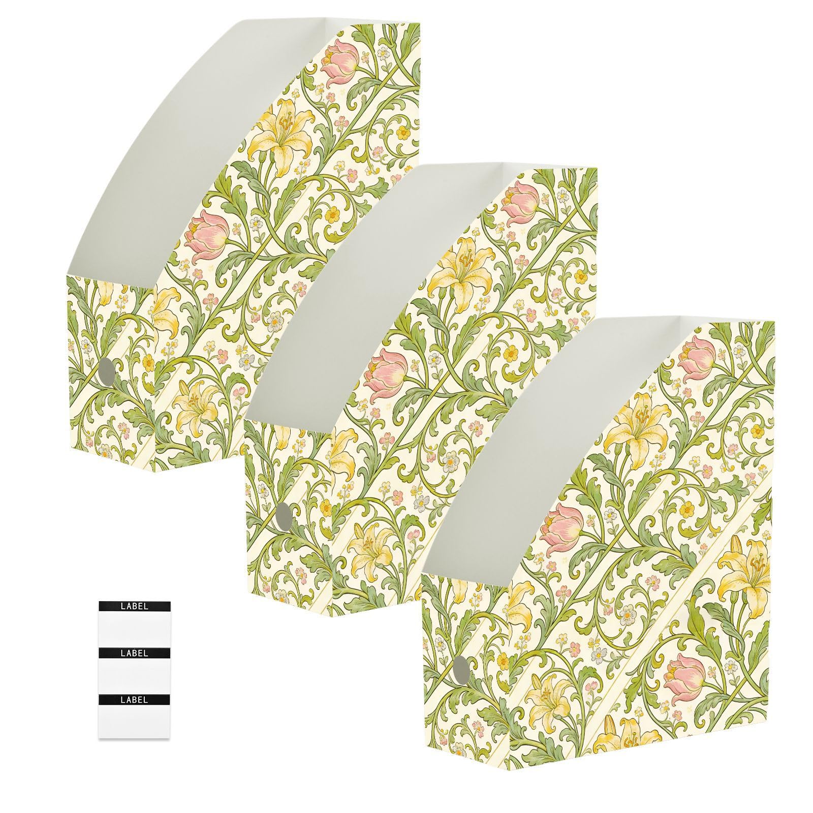 Boîtes rangement pliables magazines William Morris lys doré pour trier dossiers