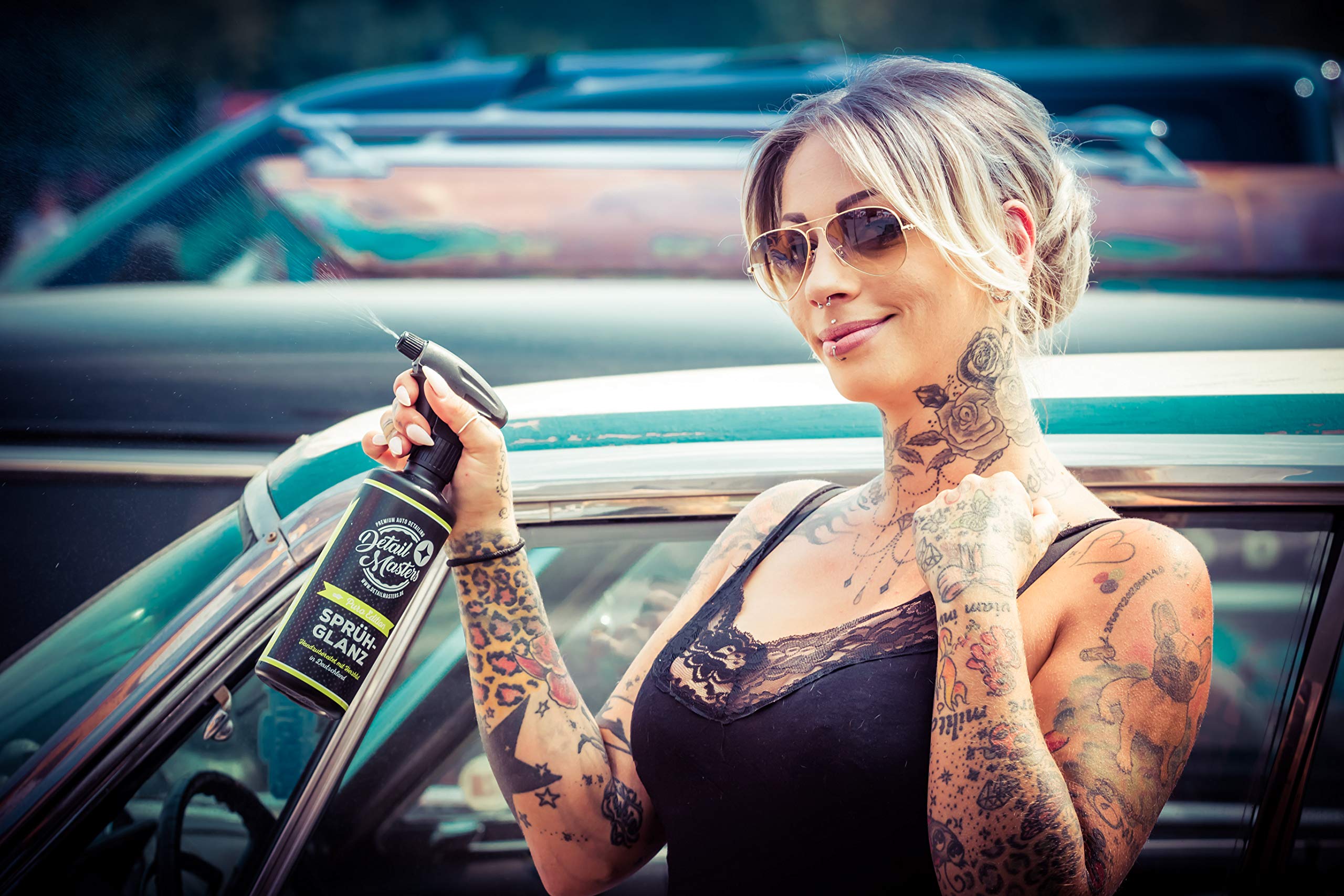 Detailmate Auto cura Set – DetailMasters – Detergente per la cura dei cerchioni, auto-shampoo, secchio per la pulizia del vetro, sigillante, pulizia interna