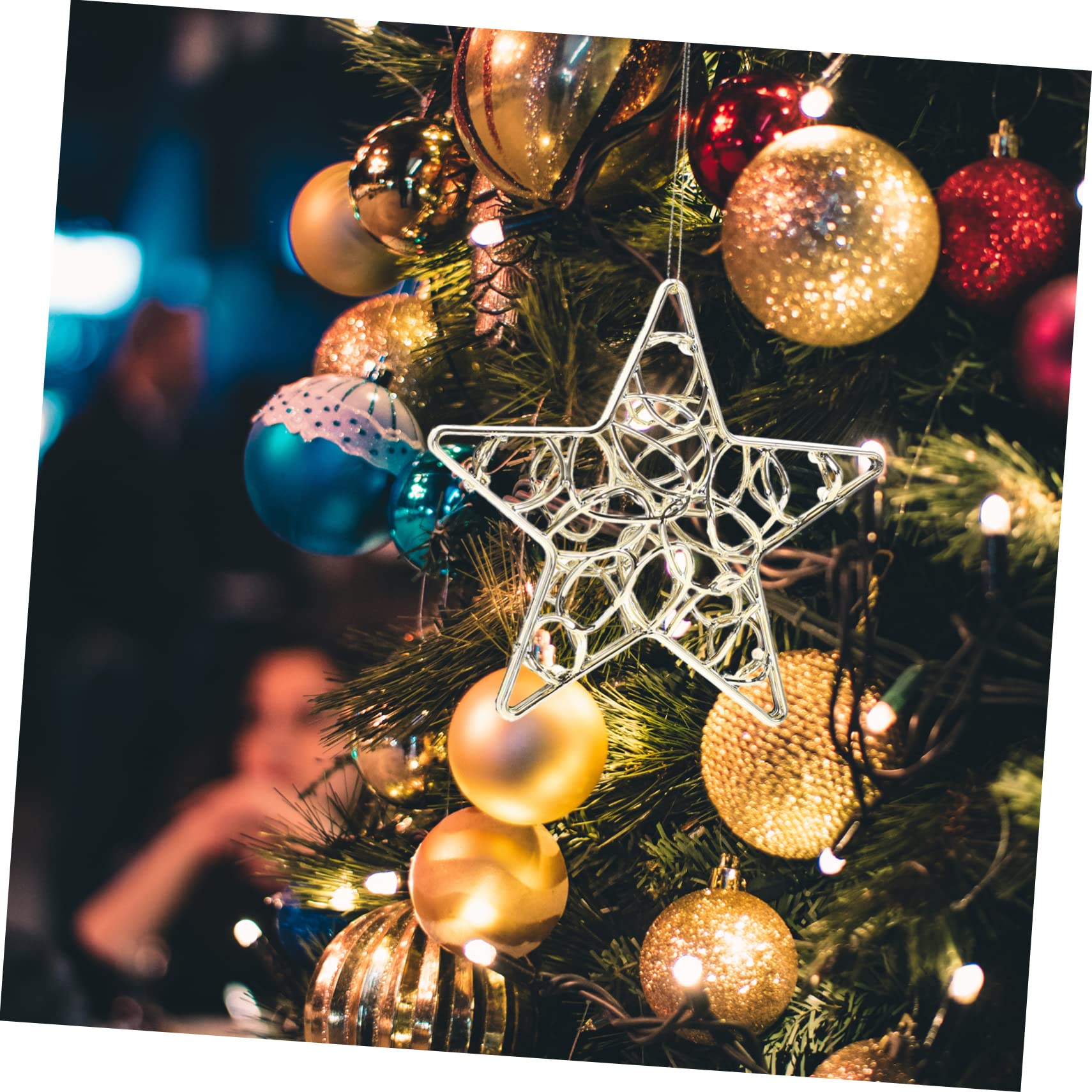 PRETYZOOM STK Weihnachtsschneeflocke-Anhänger Christbaumschmuck Weihnachtsbaum Schneeflocke weihnachtsdeko winterdeko Schneeflocke dekorativer Anhänger Weihnachtsparty-Dekoration Plastik
