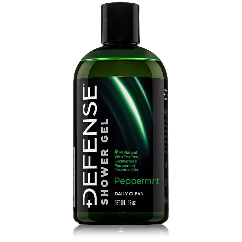 Defense Soap Sabonete líquido corporal de hortelã-pimenta e melaleuca, 355 mL
