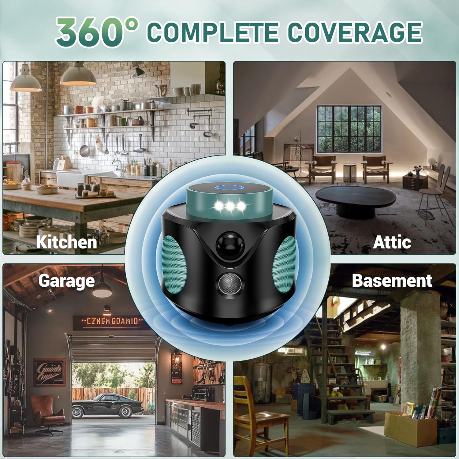 ultrasonic mouse repellent plug in 2026 upgraded, mice repellent indoor, 360° rodent pest repeller with pir sensor & led strobe lights for home