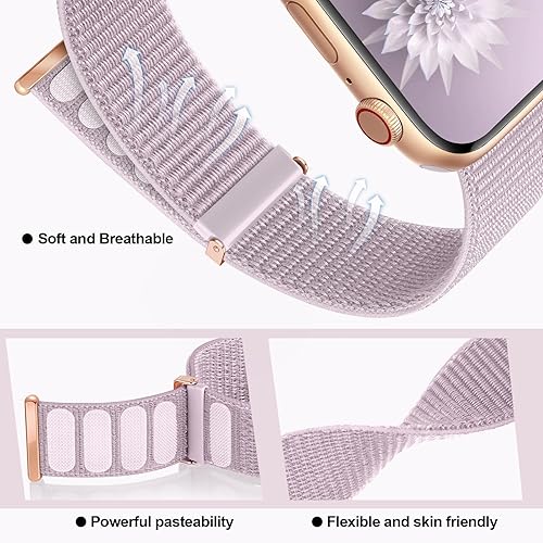 Miniatura 3 de OHOTLOVE Correa de nailon compatible con Apple Watch Band de 1.496 pulgadas, 1.575 pulgadas, 1.614 pulgadas, 1.654 pulgadas, 1.732 pulgadas, 1.772