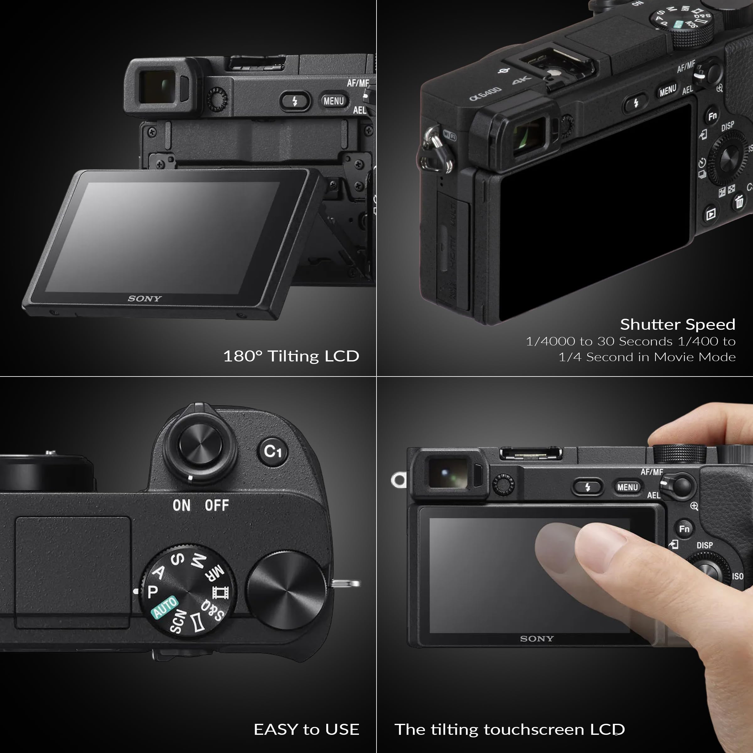 Amazon.com : Sony Alpha a6400 Mirrorless Digital Camera with 16