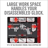 Vista 5 de Real Avid Alfombrillas de limpieza inteligentes para pistolas, resistentes al aceite, 19 x 16 pulgadas, con bandeja de piezas magnéticas y guías