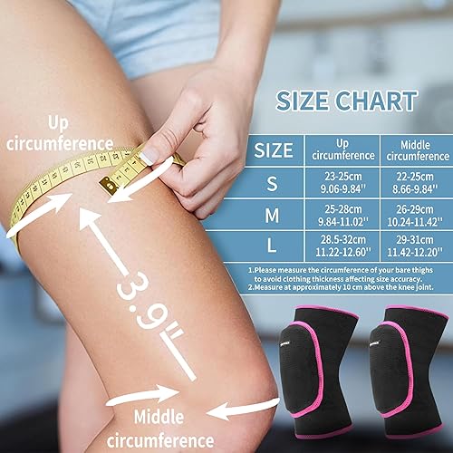 Miniatura 8 de ONTYZZ Rodilleras para niños con acolchado de esponja gruesa, almohadillas de algodón elástico transpirable, rodilleras suaves, protectores para