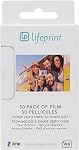 Lifeprint Papier photo 2x3 - 50 Paquet de film pour Lifeprint Imprimante photo et vidéo de réalité augmentée - Papier de zinc - Film collé à l'encre zéro - Papier d'impression collant personnalisable - Facile à utiliser -