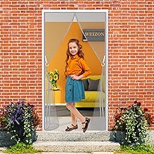Magnetic Mosquito Net 125 x 225 cm Magnetic Window Door Anti-Mosquito Adsorption Magnetic for Balcony Door, Cellar Door and Terrace Door, Grey A