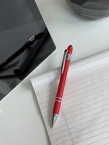 Miniatura 7 de Lenden Paquete de 5 repuestos de tinta de repuesto para bolígrafo de goma Comfort Soft Touch 2 en 1, punta capacitiva, punta media de metal premium,