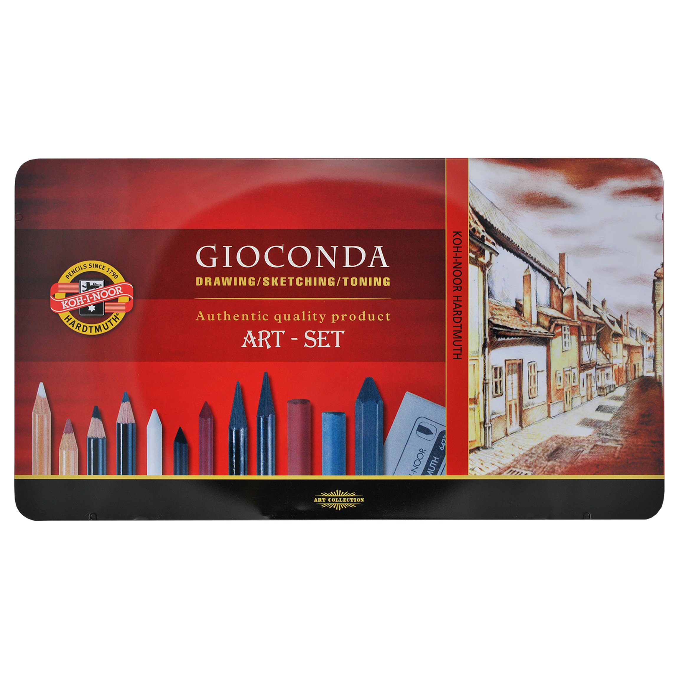 KOH-I-NOOR 8891 GIOCONDA - Künstlerset Zeichenset Art Set 38-teilig in Metallbox Geschenkset