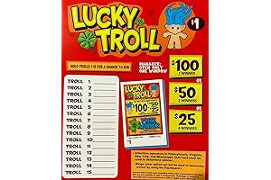 1 Lucky Troll Bag $100 Bingo Pull Tabs Game