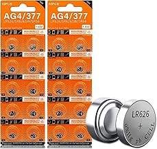 Cotchear 20 pcs AG4 Alkaline Batteries 1.5V GA4 LR626 SR66 377A Coin Button Cell Watch Battery