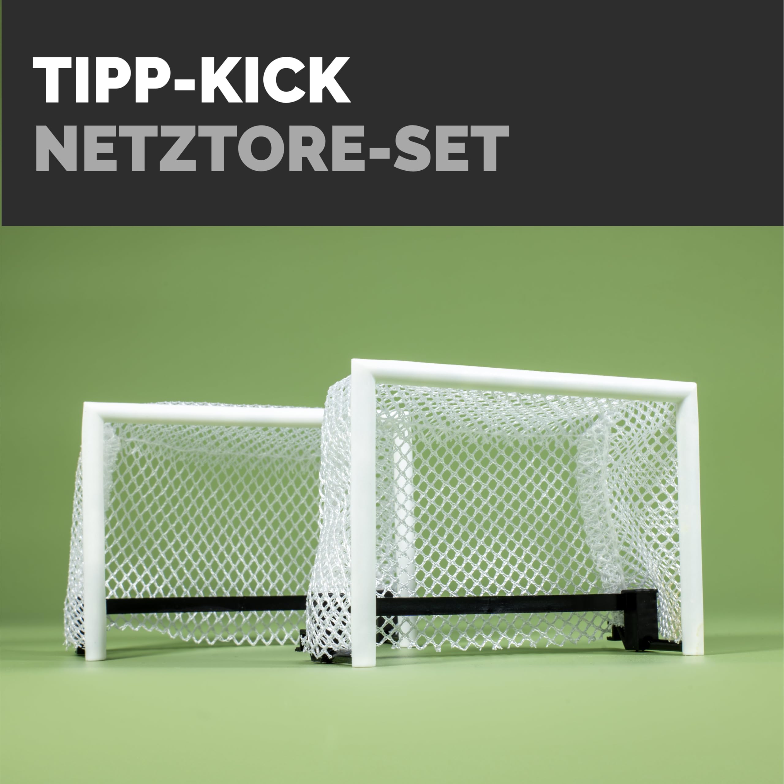 TIPP-KICK Set di Reti da Calcio I Confezione da 2 Pezzi I Accessori Originali Adatti a Tutti i Giochi Bianco