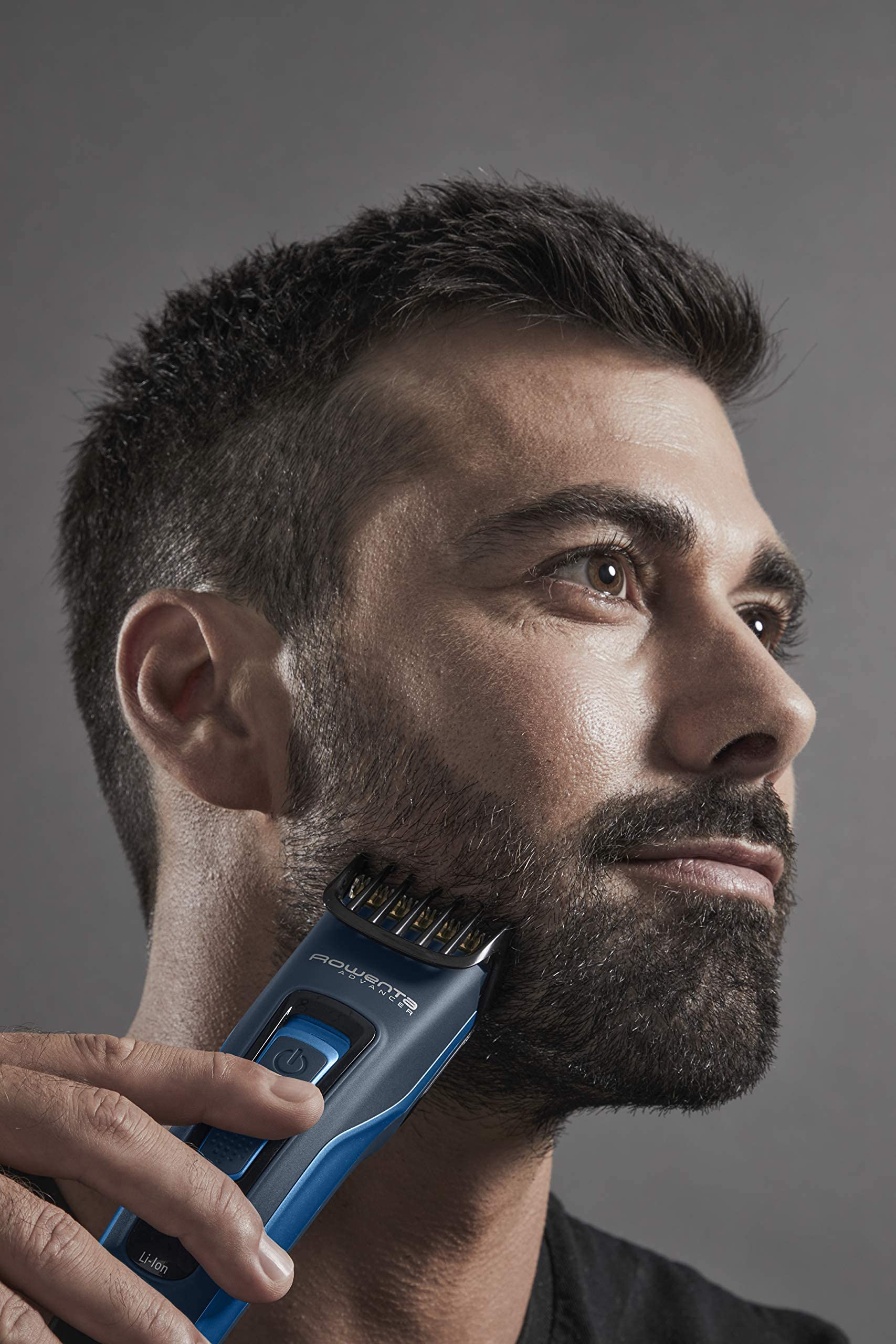 Rowenta Advancer Xpert TN5241 Cortapelos para hombre, cuchillas acero inoxidable, revestimiento titanio, 45 ajustes de 0.5 mm a 30 mm, autonomía hasta 120 min, carga rápida, sin cable, neceser