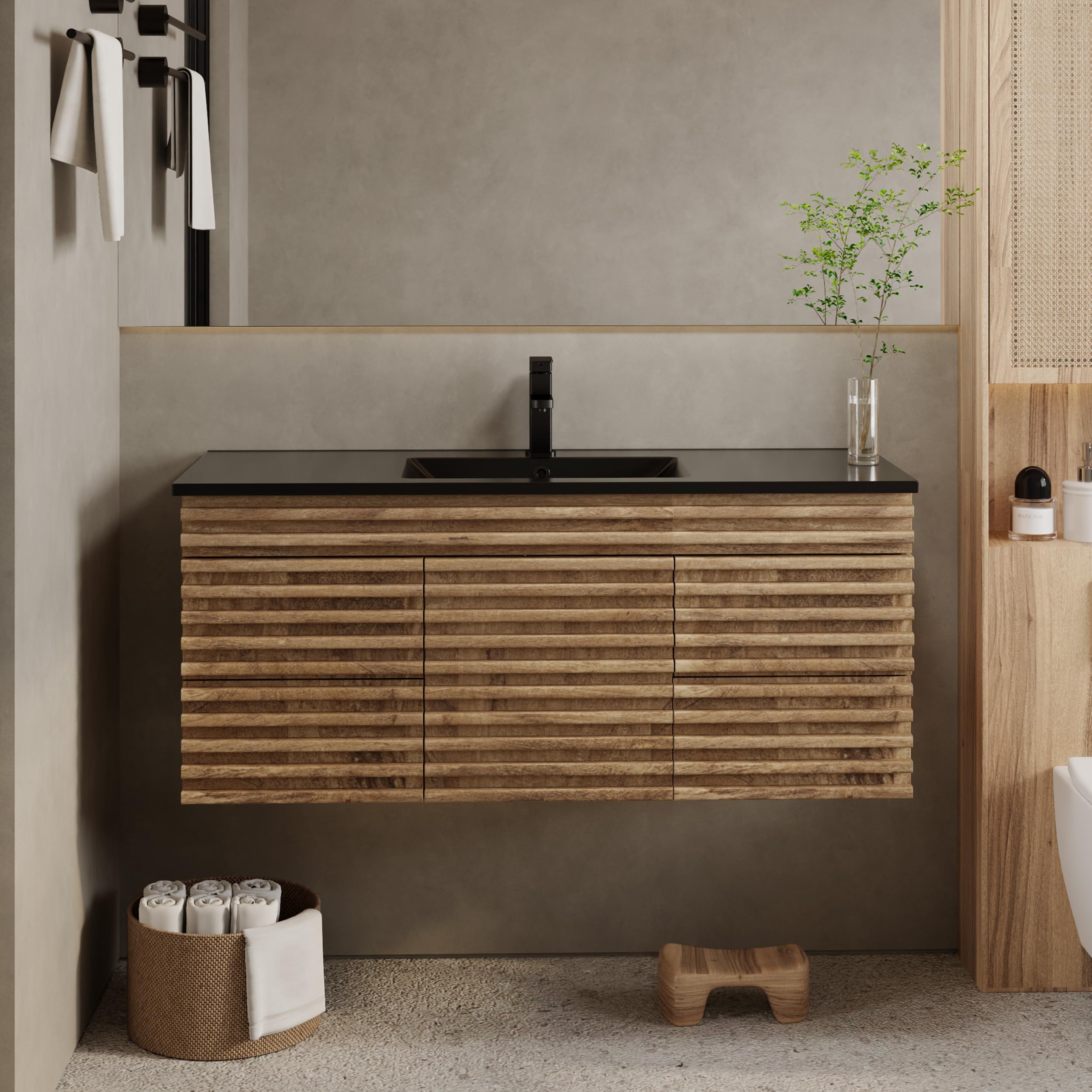 eclife 48" Floating Bathroom Vanity with Sink Combo