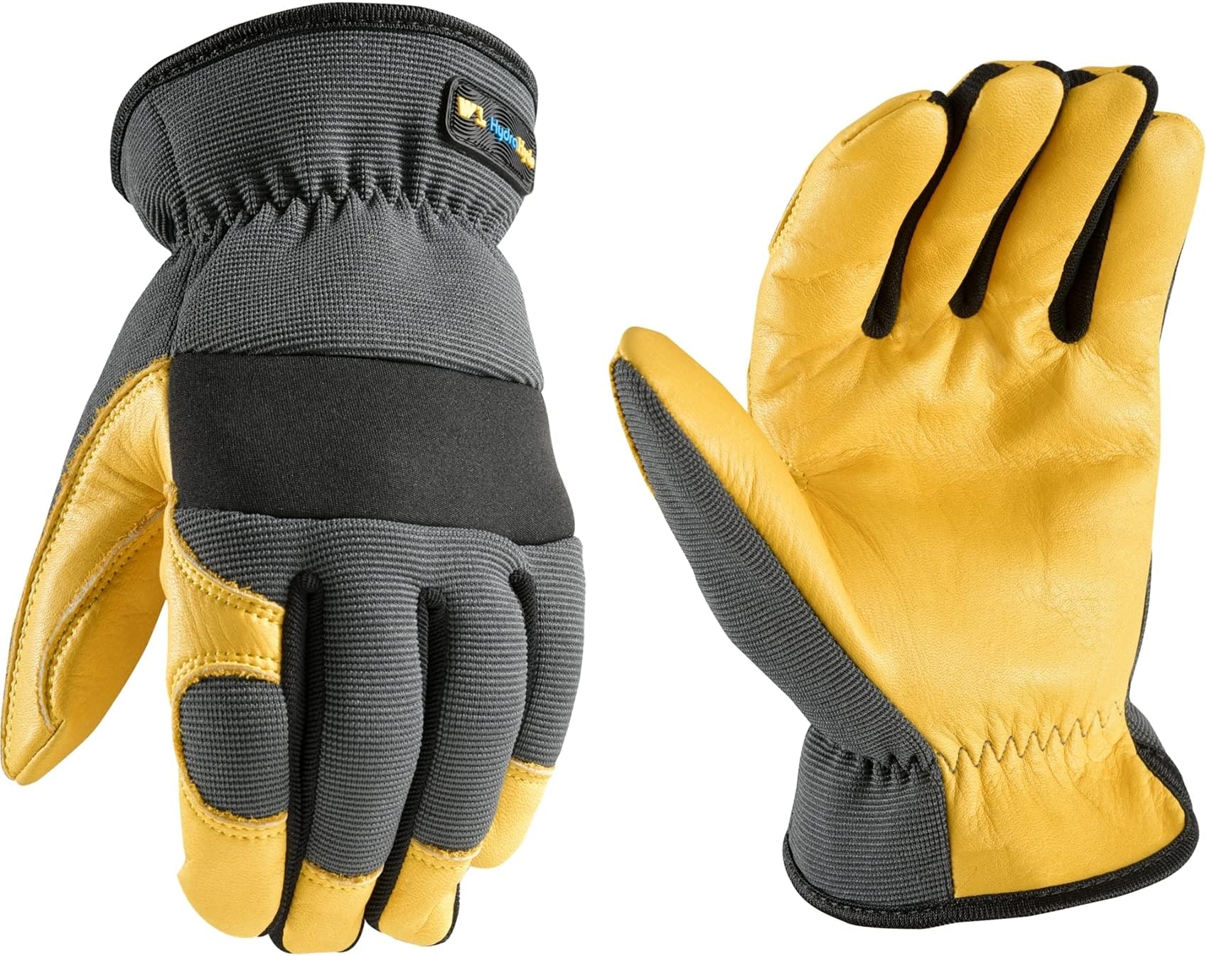 Wells Lamont Men's Heavy Duty Leather Palm Hybrid Spandex Work Gloves