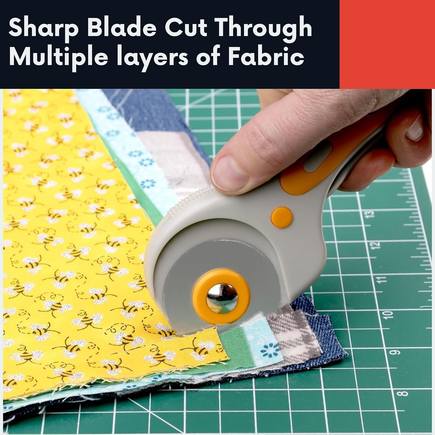 Rotary Cutter Blades - 10-Pack 60MM SKS-7 Steel Blades For Sewing & Quilting, With Plastic Case