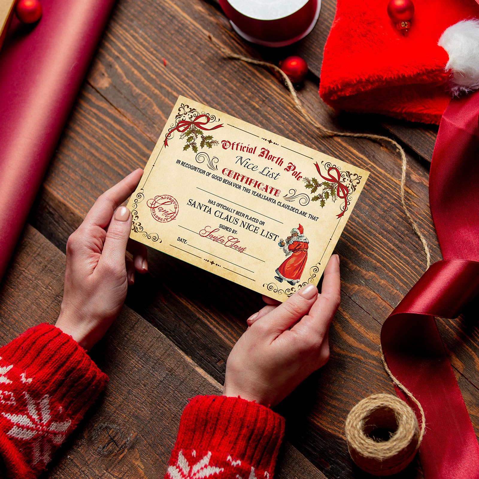 Amazon.com : 25Pcs Christmas Vintage Official Letters Certificates