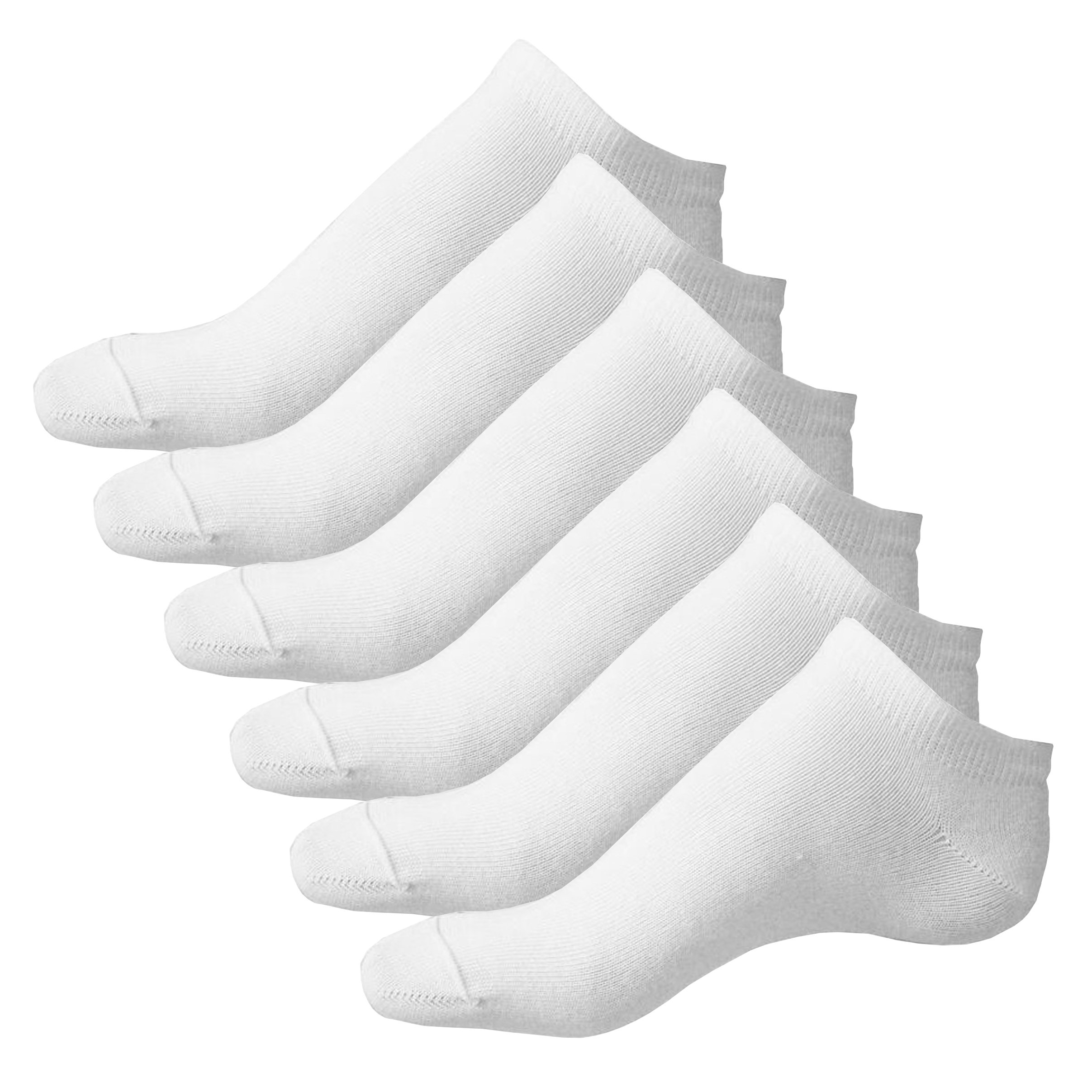 Britwear 24 x Ladies/Women Short Trainer Sport Socks (Cotton Rich) Colour:White Shoe Size:UK 4-6
