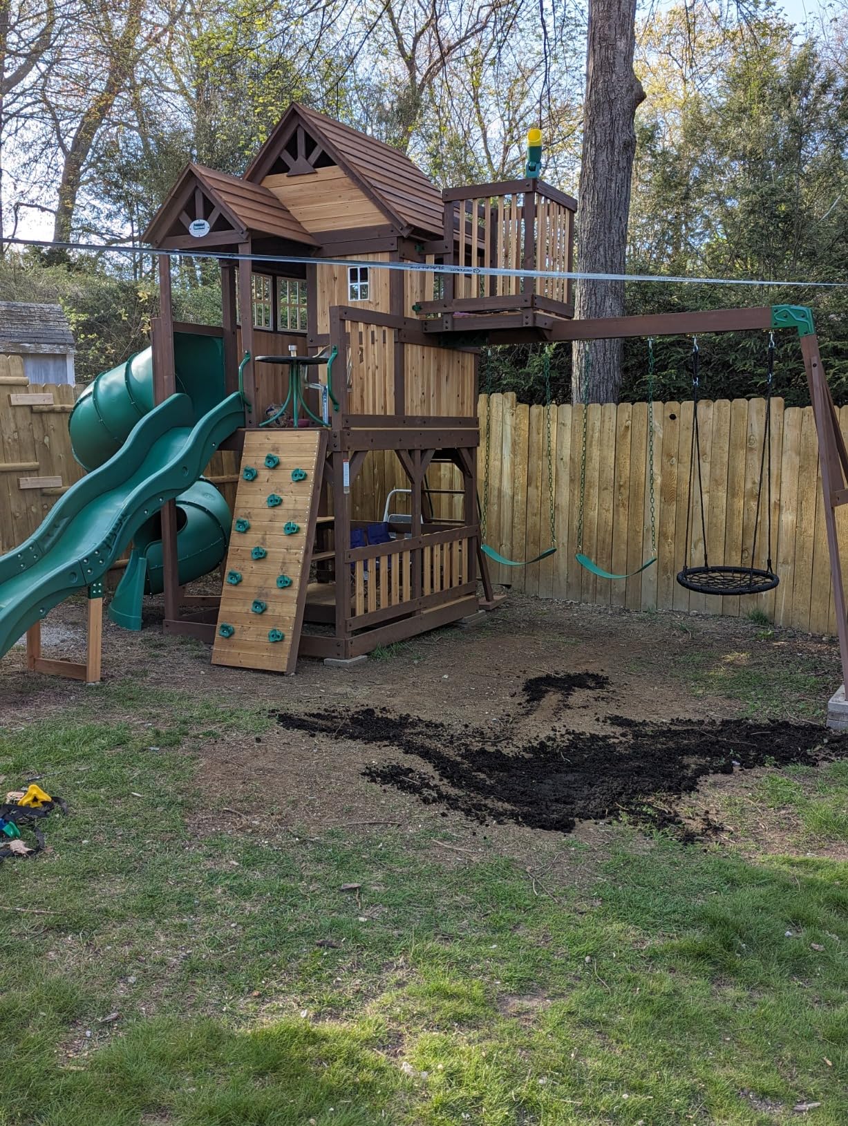 discovery skyfort ii backyard discovery swing set installation Nex Playground Backyard Discovery Skyfort All Cedar