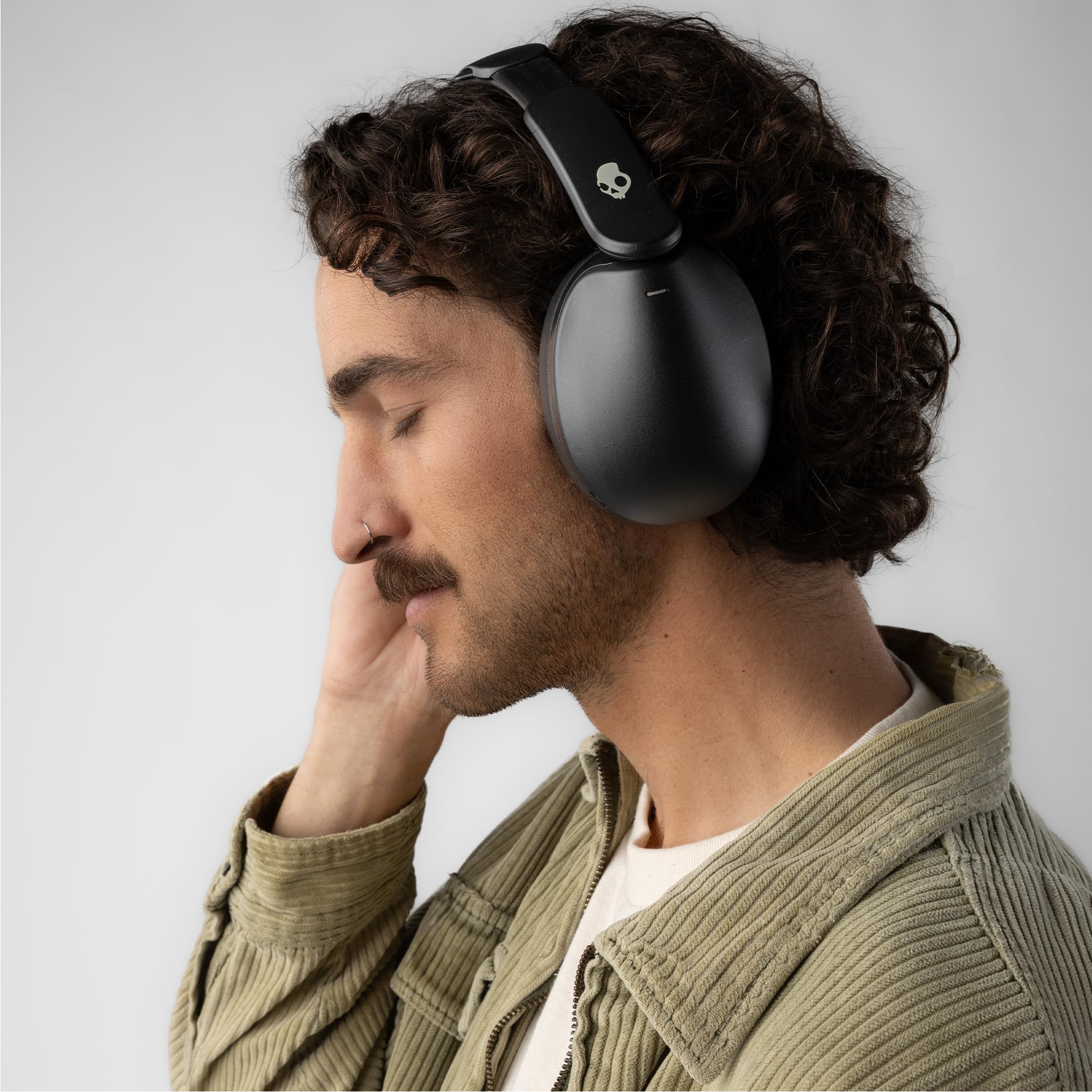 Skullcandy Hesh 360 Cuffie Wireless Over-Ear con Bluetooth, Fino a 100 Ore di Autonomia, Tecnologia Fonoisolante, Design Comprimibile e Richiudibile, Microfono Compatibile con iPhone e Android - Nero