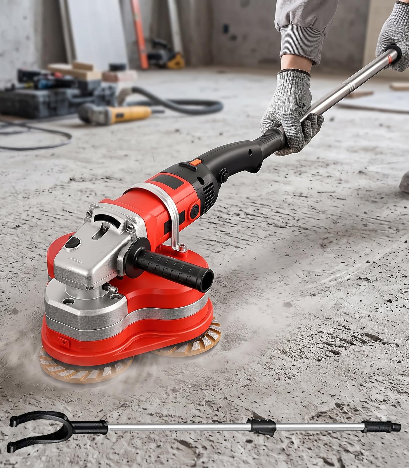 Kindevieft 3800 W electric diamond polisher Mainunit+extensionrod