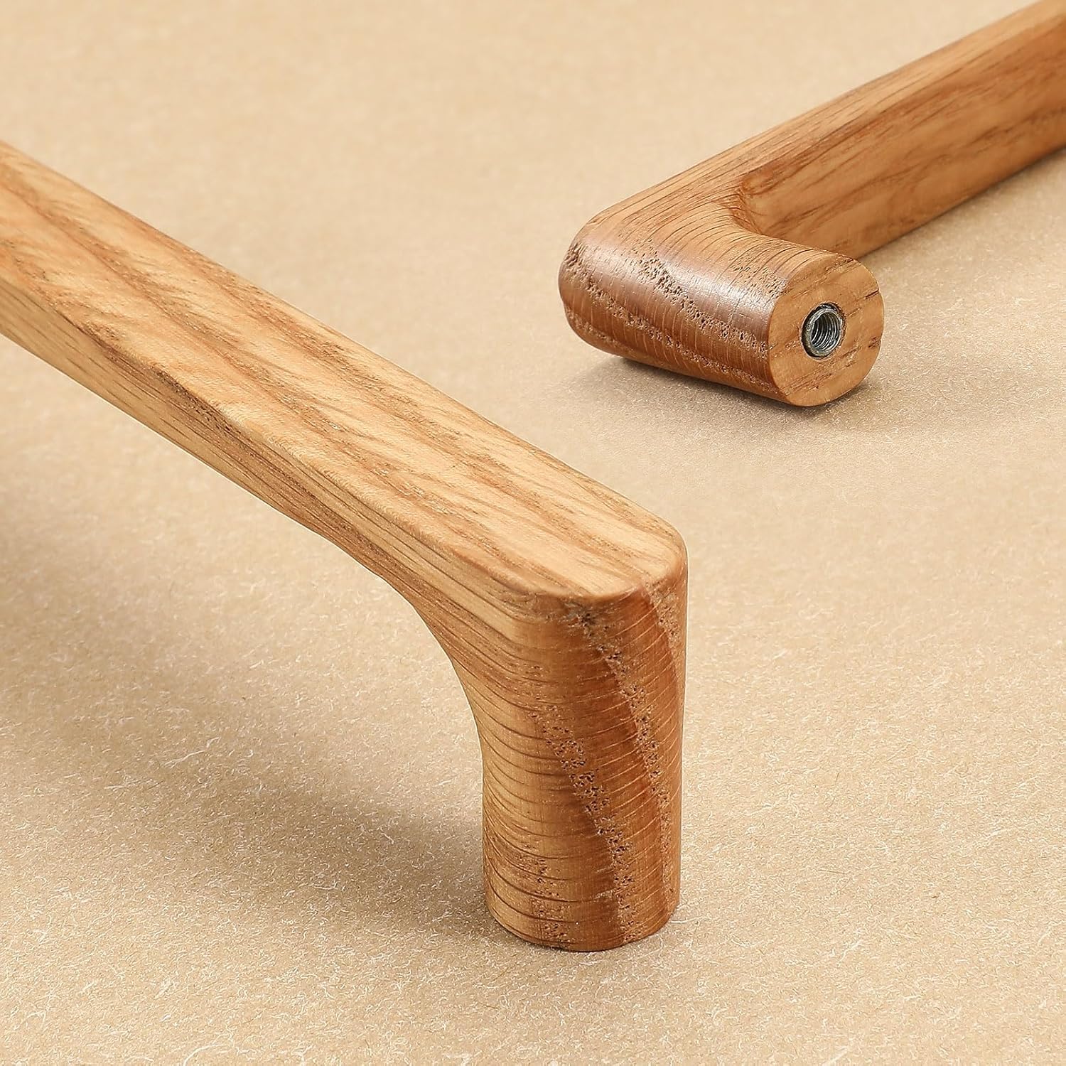 Burlywood Round 7-1/2in 8 Pcs Wooden Drawer Pulls Handle for Cabinets Kitchen Cabinet Door