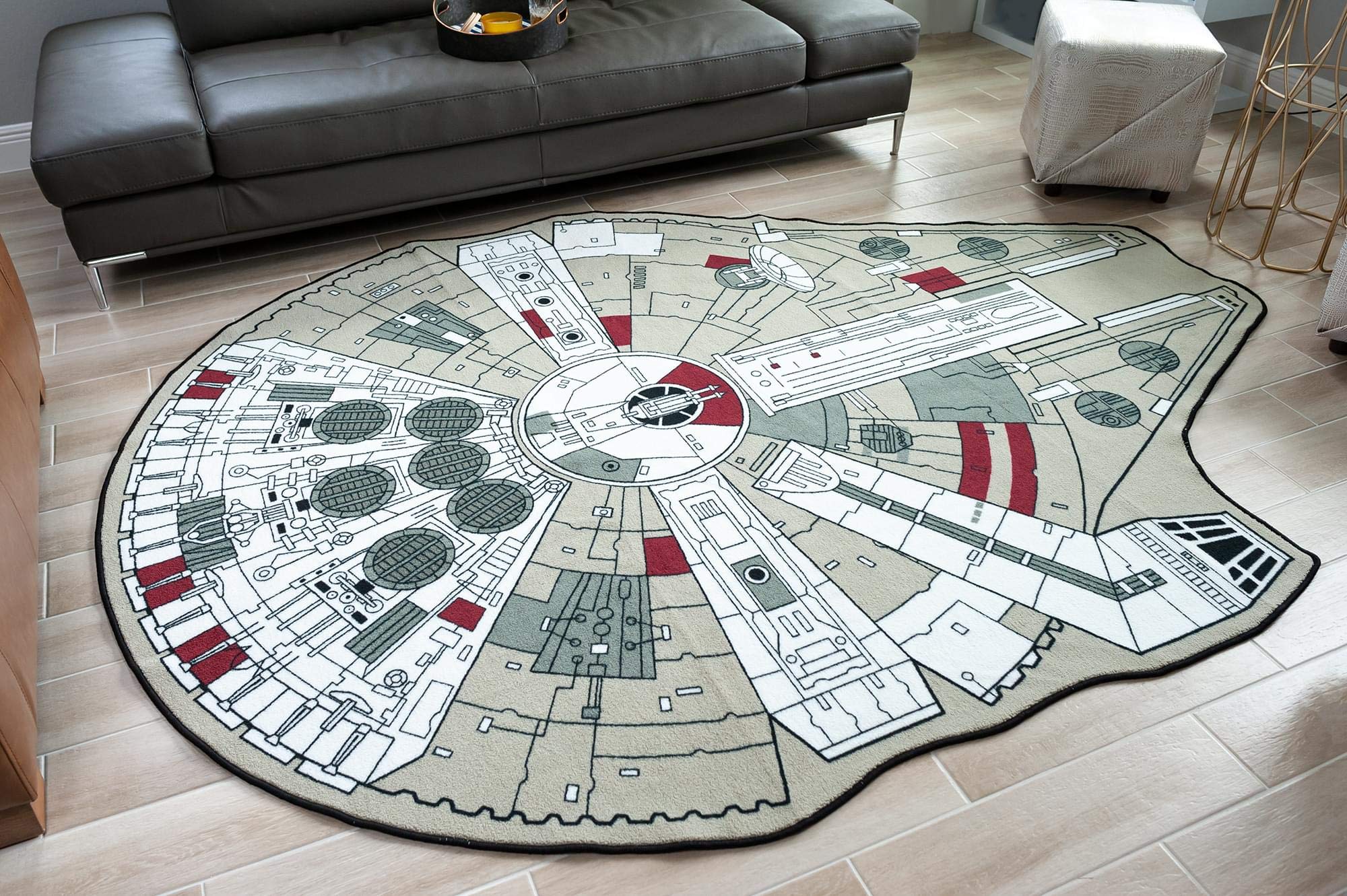 Amazon.com: Star Wars Han Solo's Millennium Falcon Large Area Rug